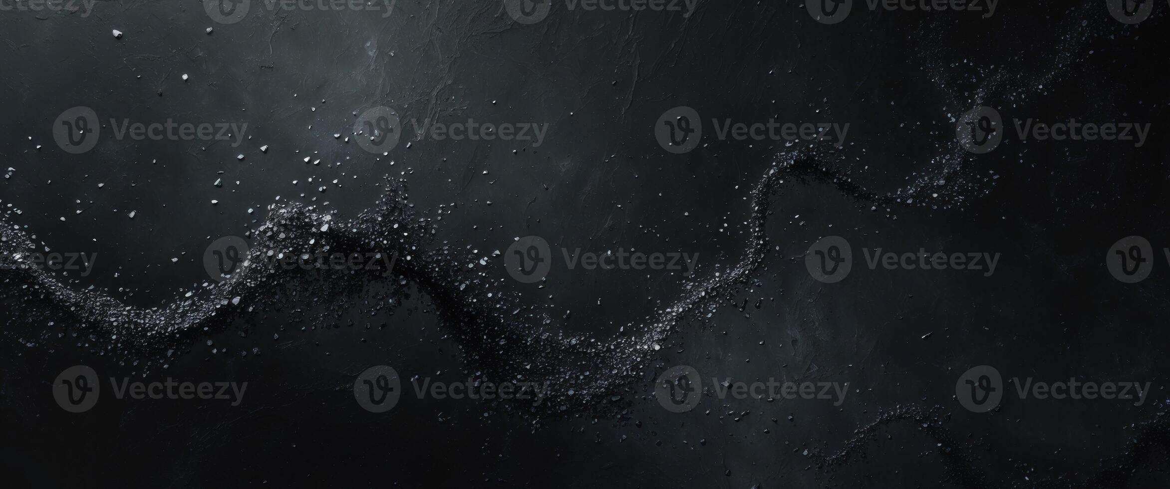 Abstract Black Texture with Shimmering Particles Creating a Moody Atmospheric Background for Creative Design. photo