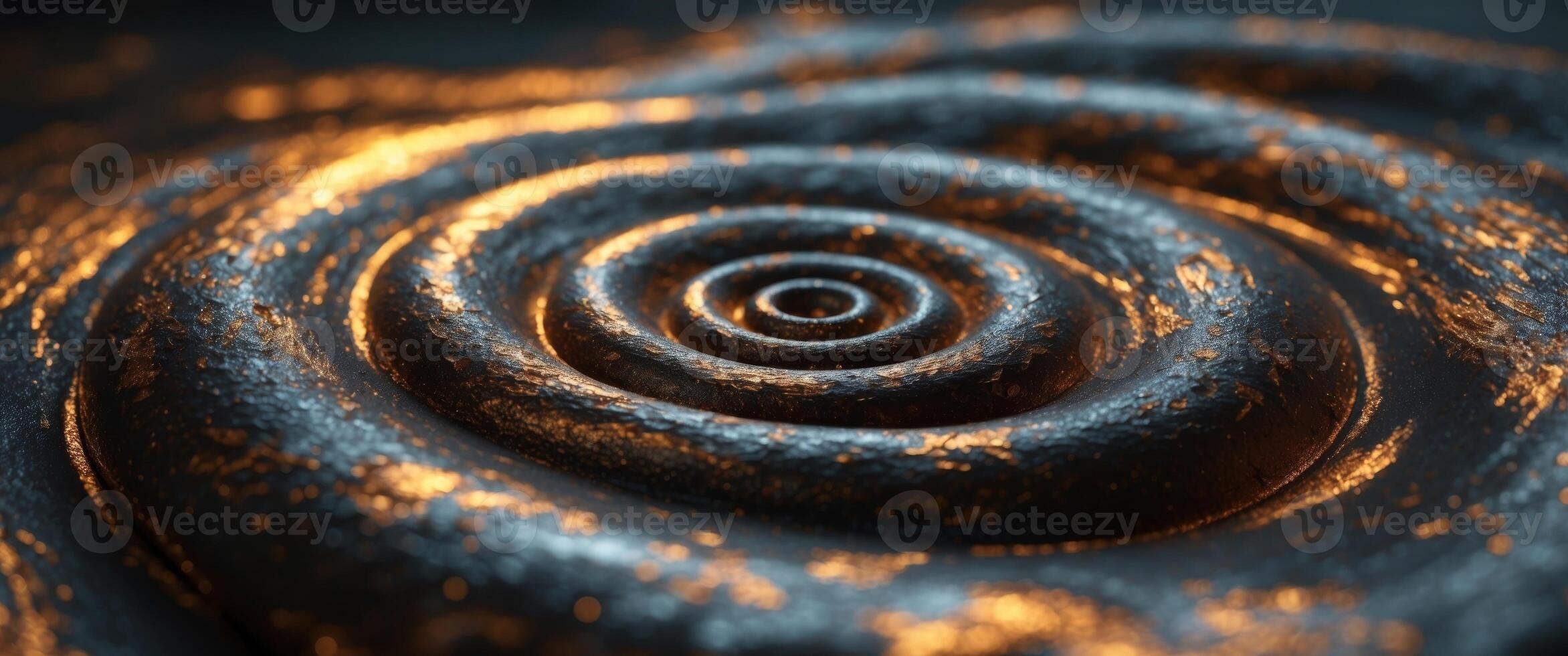 Abstract Spiral Dark Brown and Gold Texture Art photo