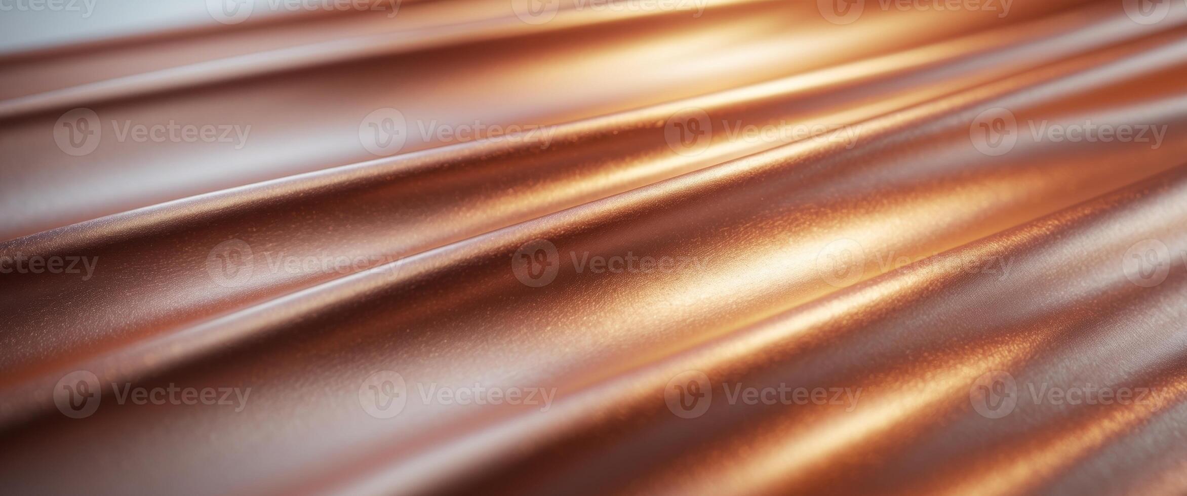 abstract copper brushed metal texture background wallpaper with smooth gradients and shiny reflective surfaces. photo
