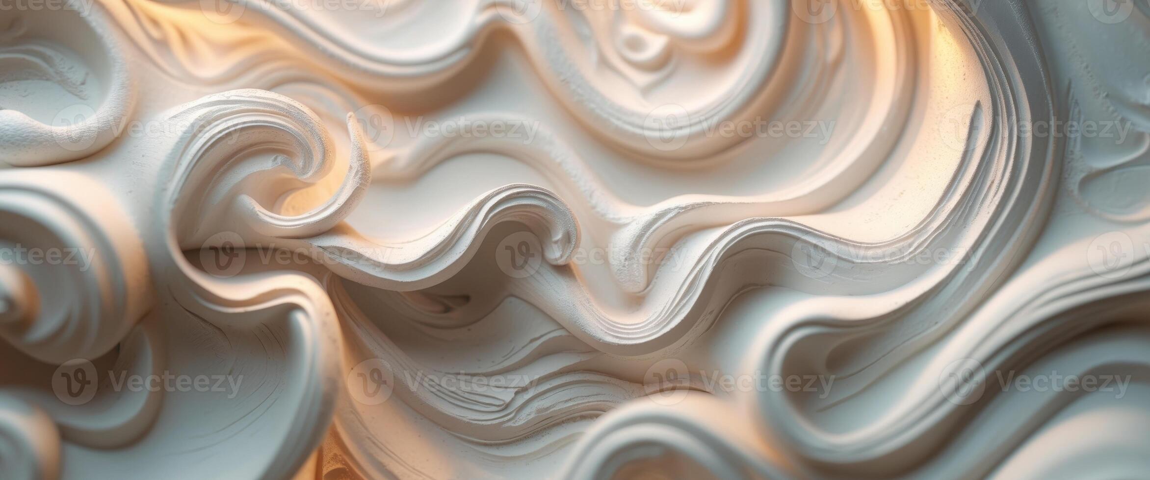Swirling texture of Venetian plaster with soft lighting for decorative enhancement. photo