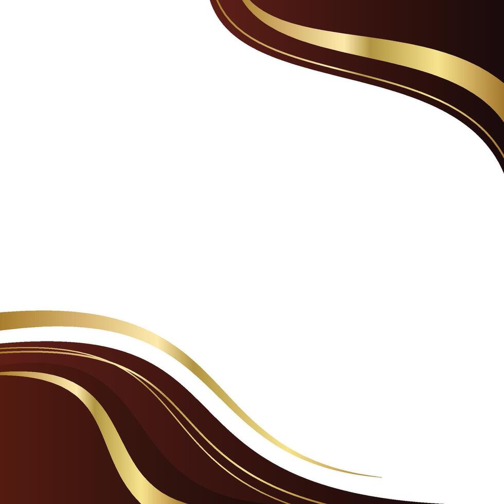Sophisticated Brown and Gold Frame Accent vector