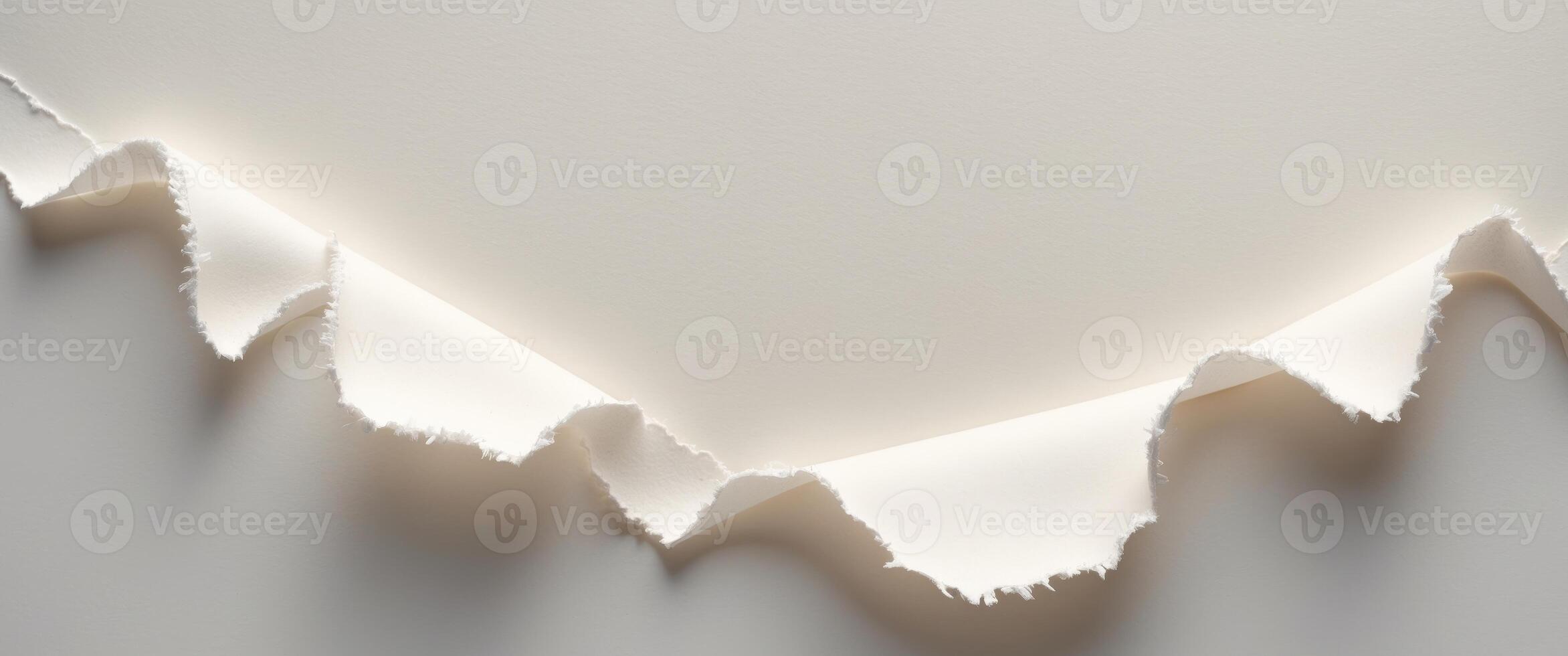 A piece of paper with torn edges photo