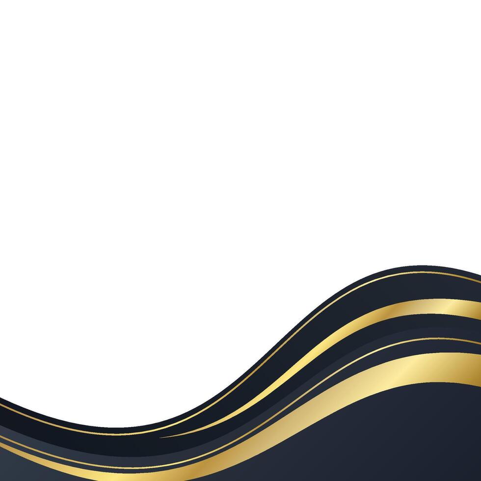 Luxury Black and Gold Frame Element vector
