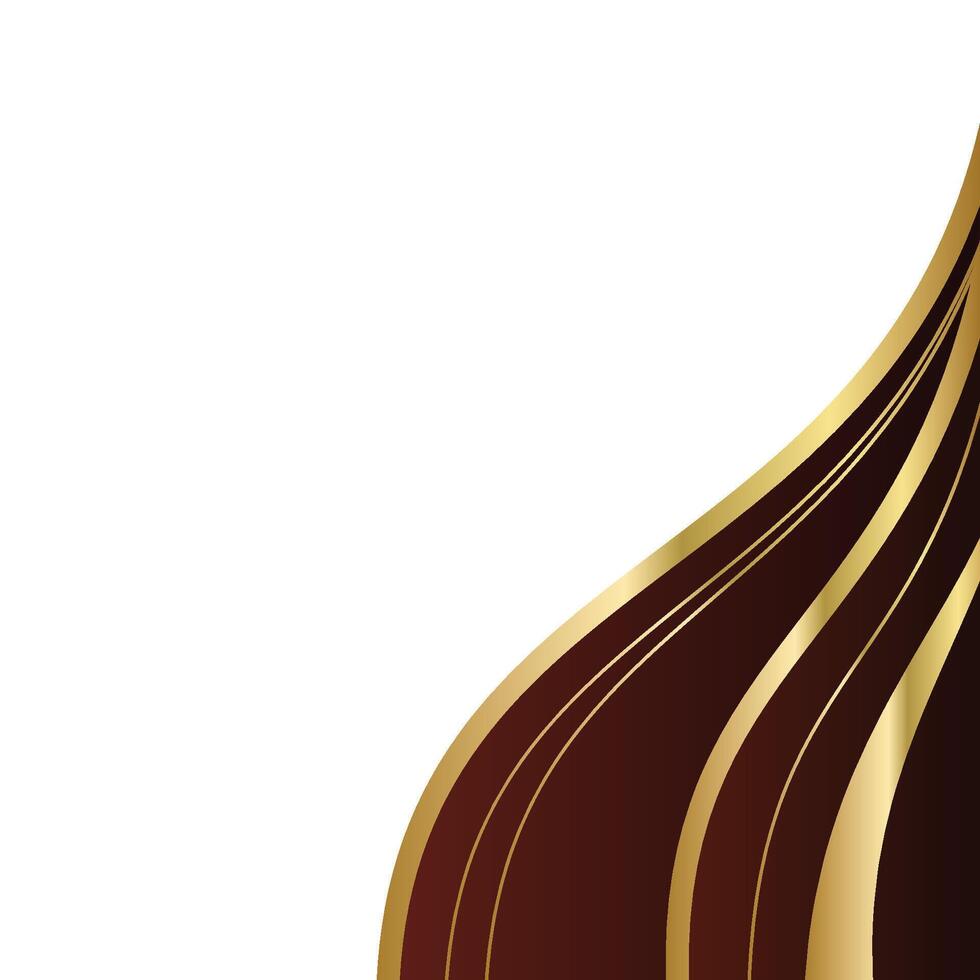 Elegant Brown and Gold Wave Border Design vector