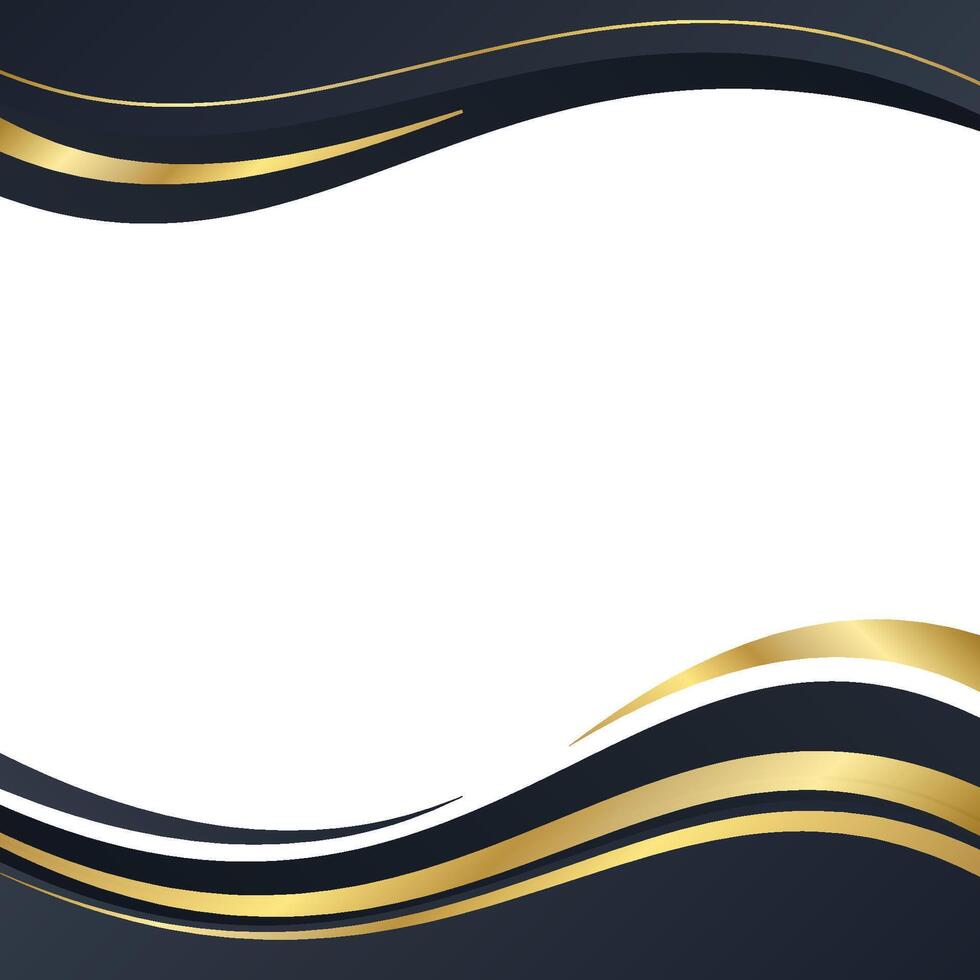 Sophisticated Black and Gold Frame Accent vector