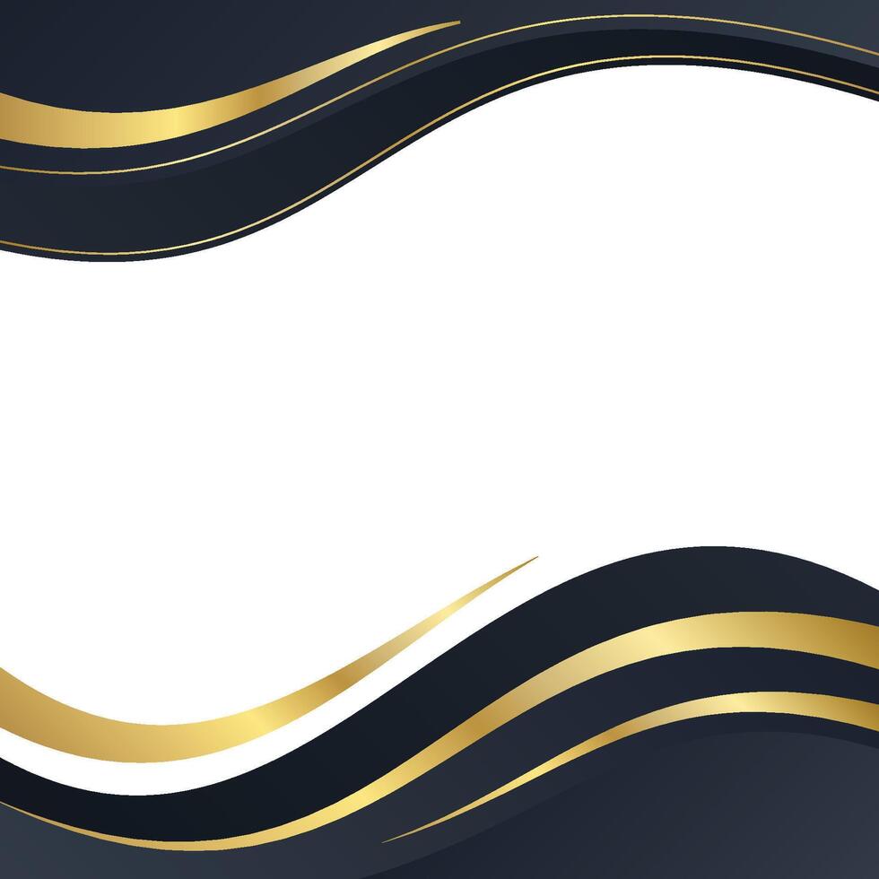 Ornate Golden Wave Border for Elegant Layouts vector