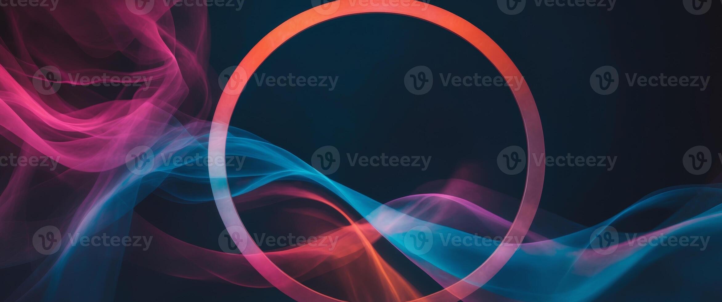 An abstract image of a circle with smoke photo
