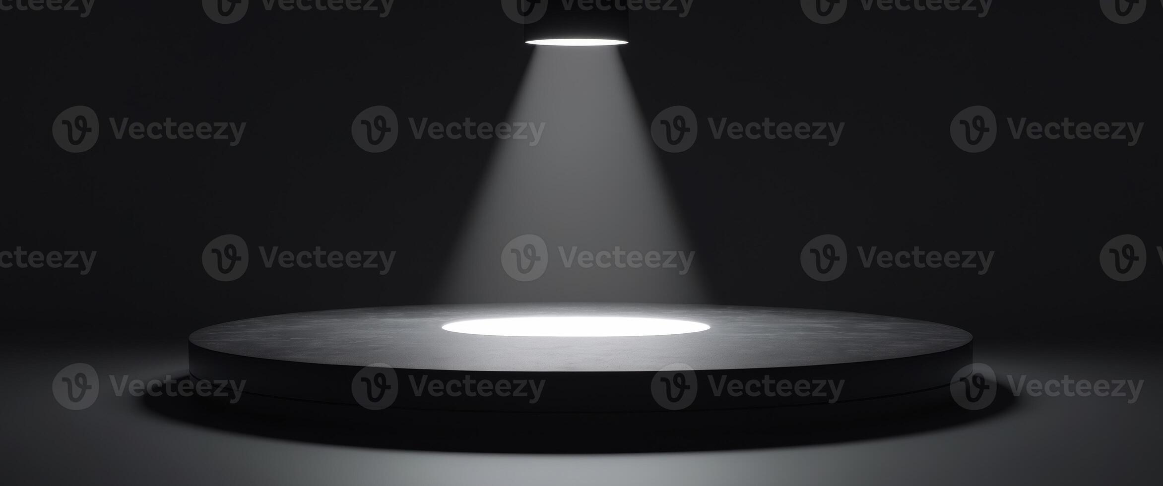 Dark Spotlight Circular Display Platform photo
