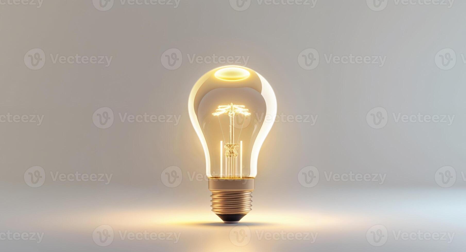 Light bulb glowing with positive energy symbolizing creativity and innovation in design concept photo