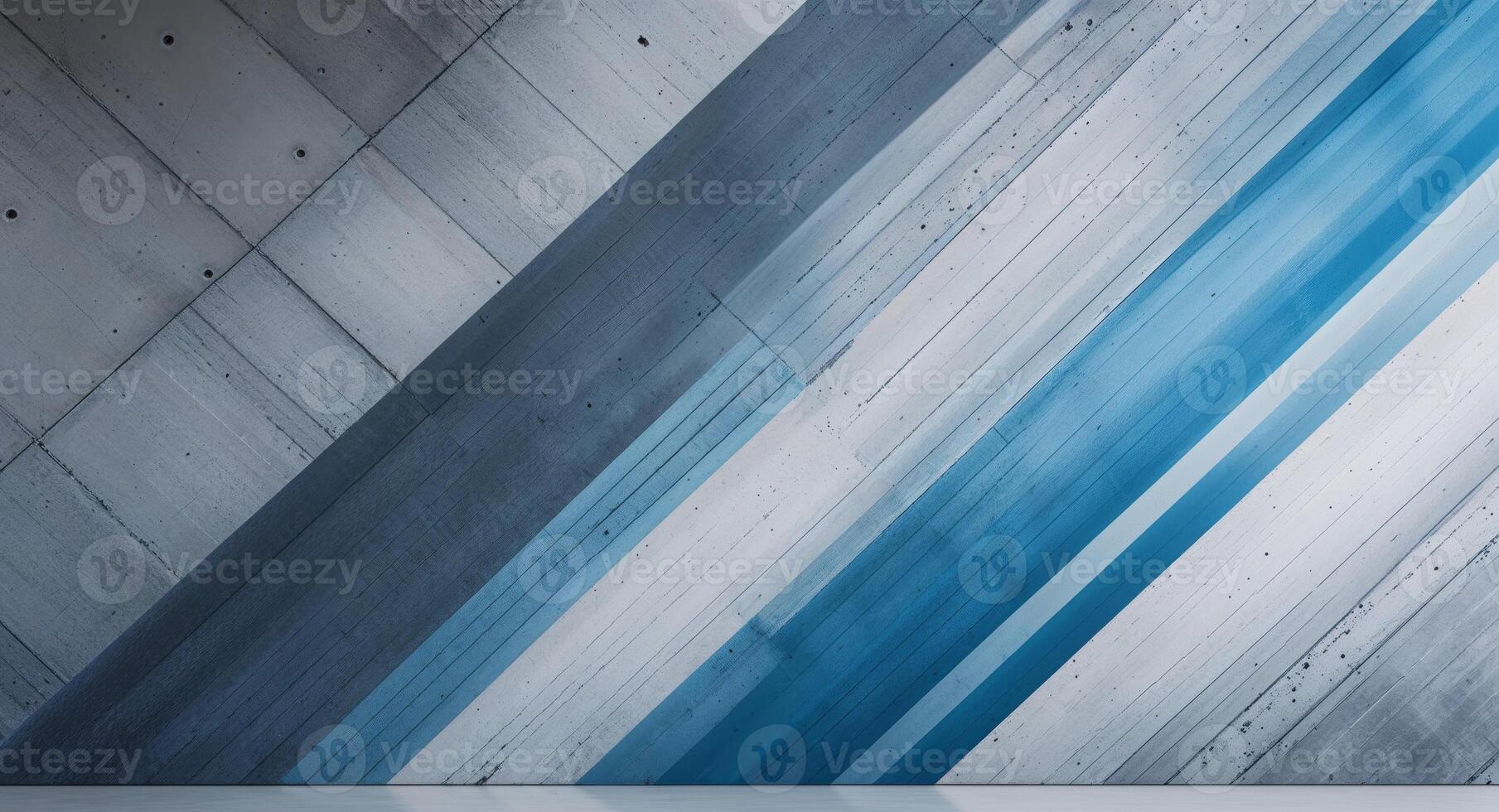 Abstract concrete wall with diagonal color gradients Shades of gray and blue create a textured backdrop. photo