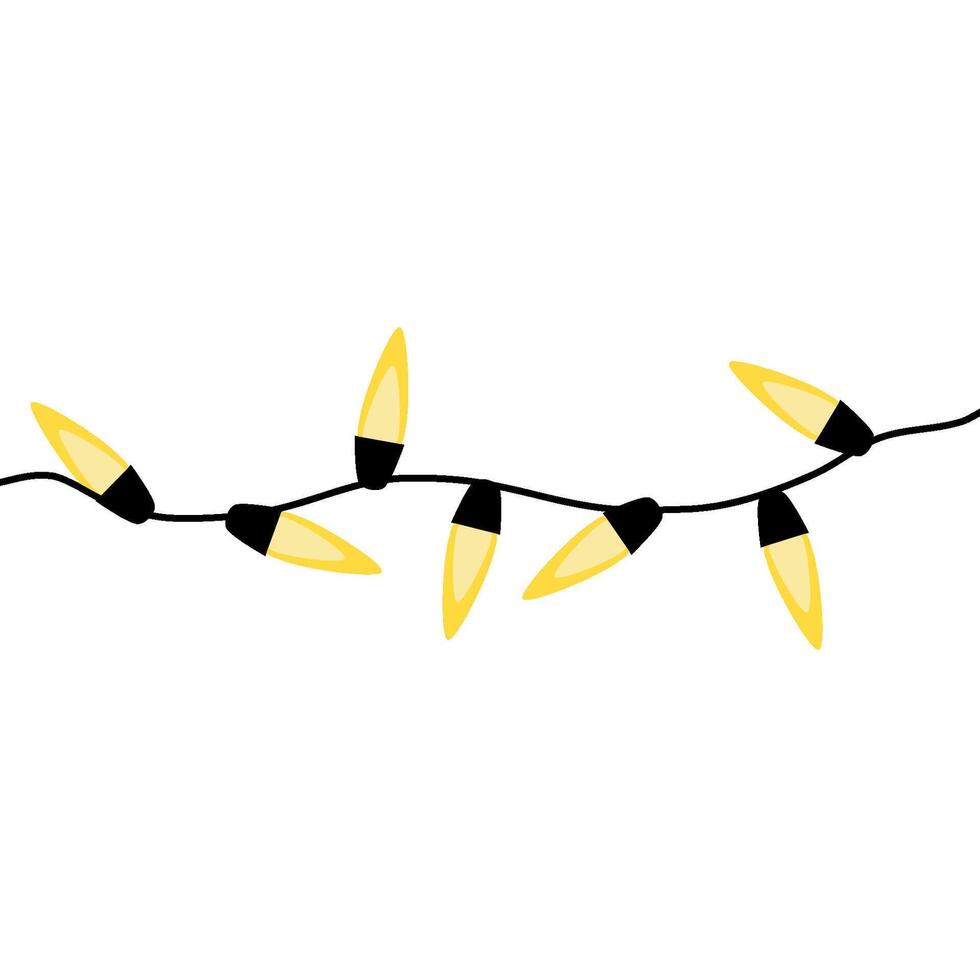 yellow garland element vector