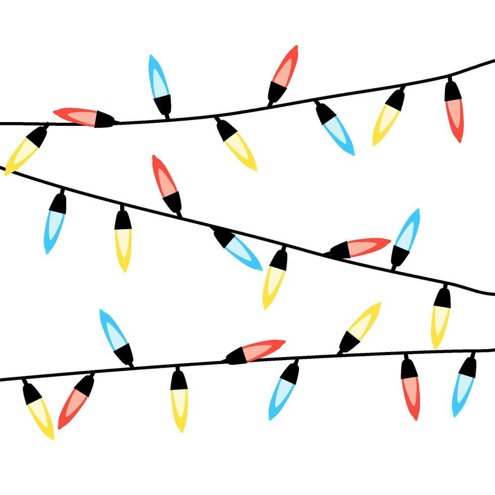 colorful garland element vector