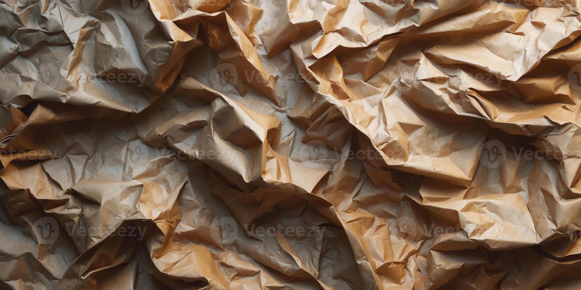Crumpled paper background with crumpled texture photo