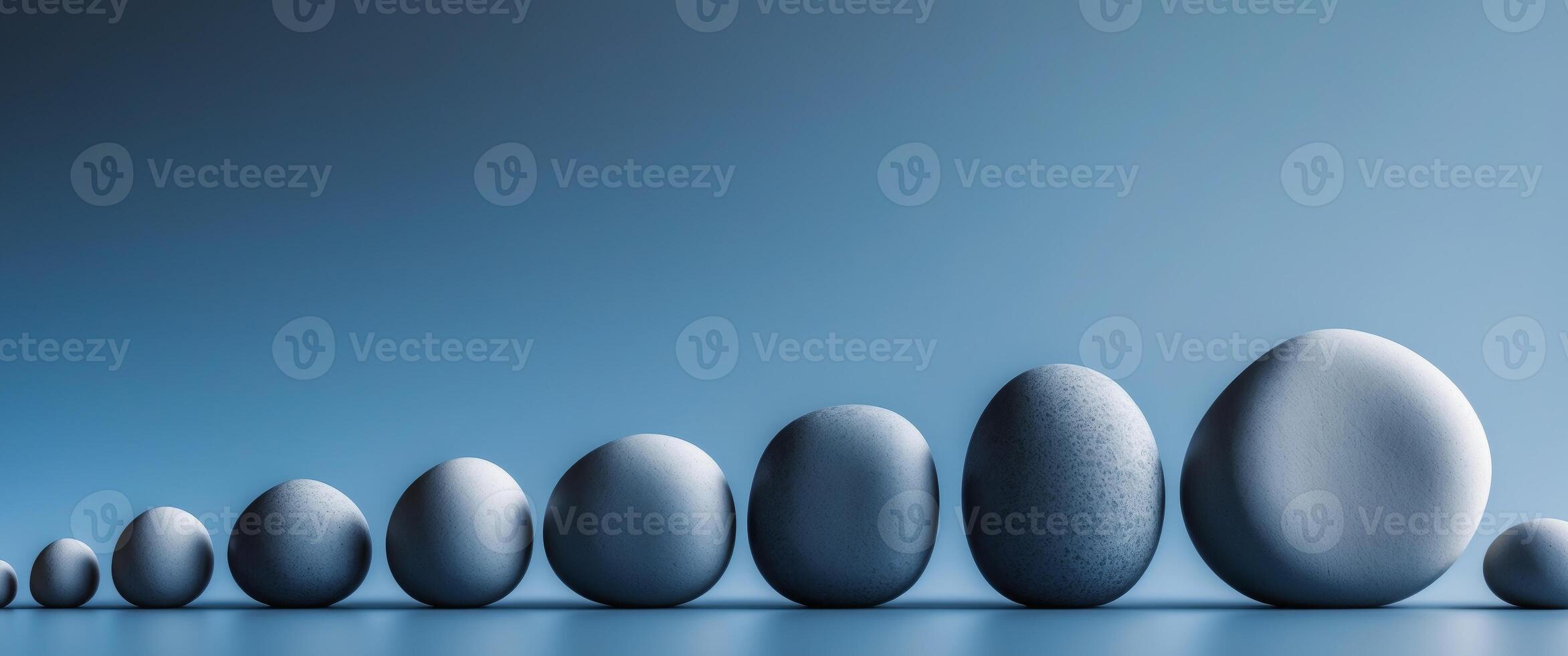 A row of pebbles in a line photo