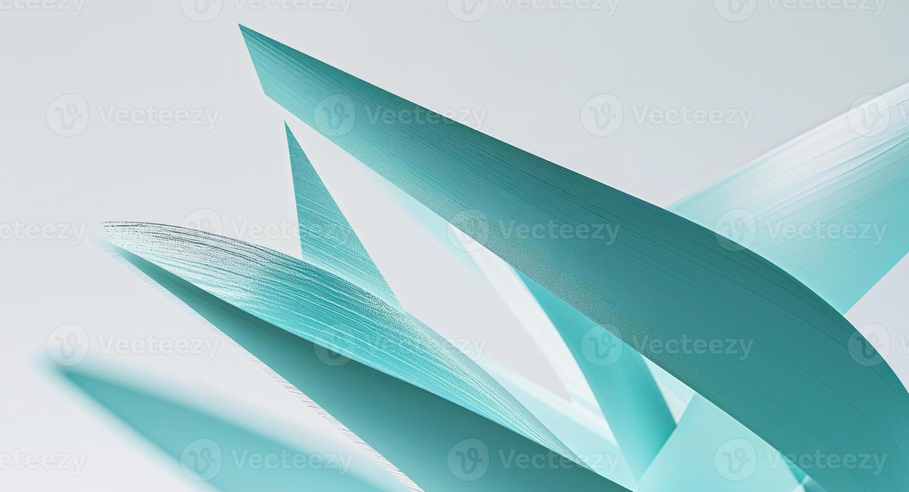 Intricate composition of abstract pencil strokes showcasing curves and angles in soft teal tones photo