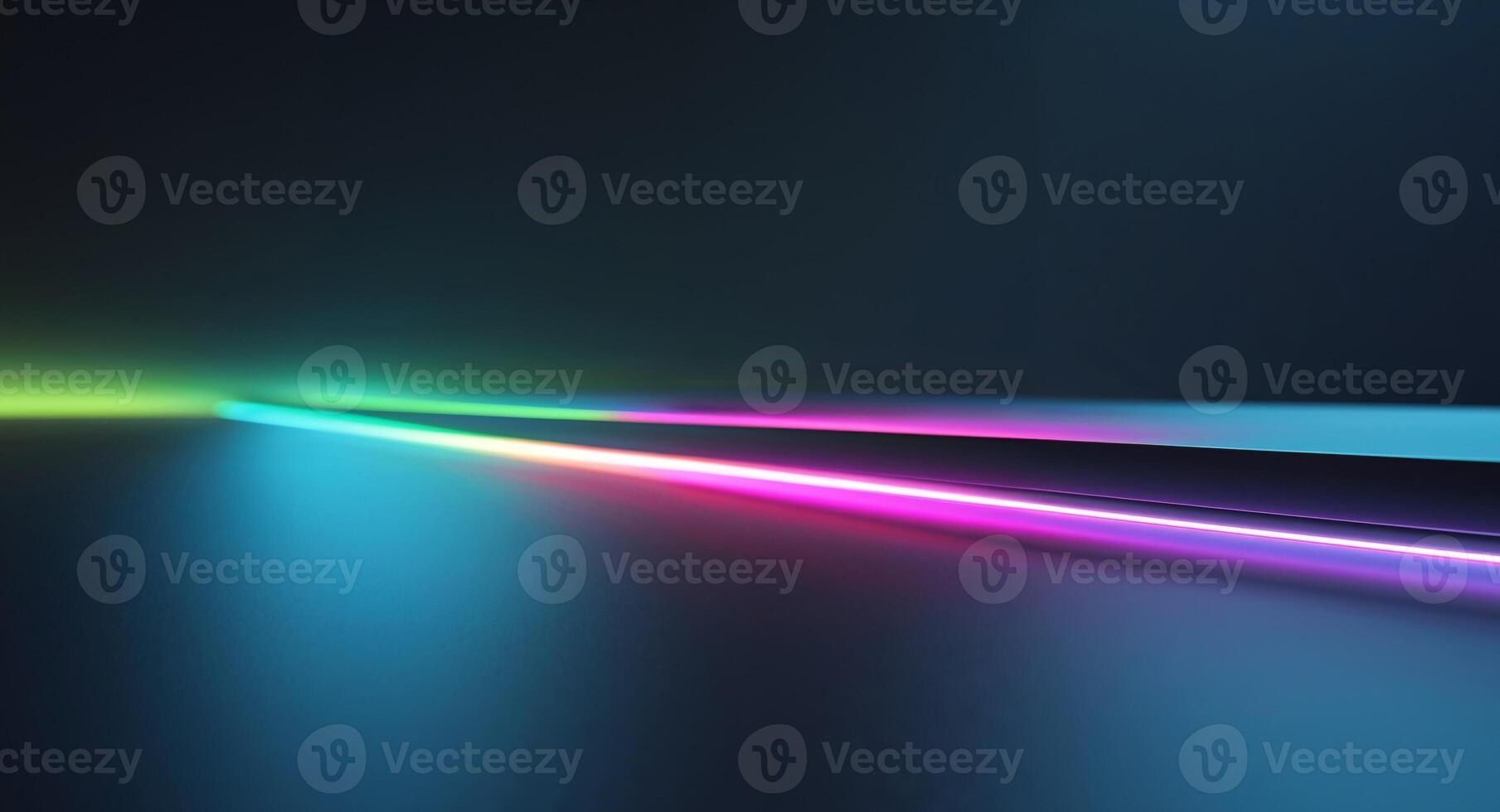 Futuristic Glowing Neon Light on Dark Surface with Smooth Texture photo