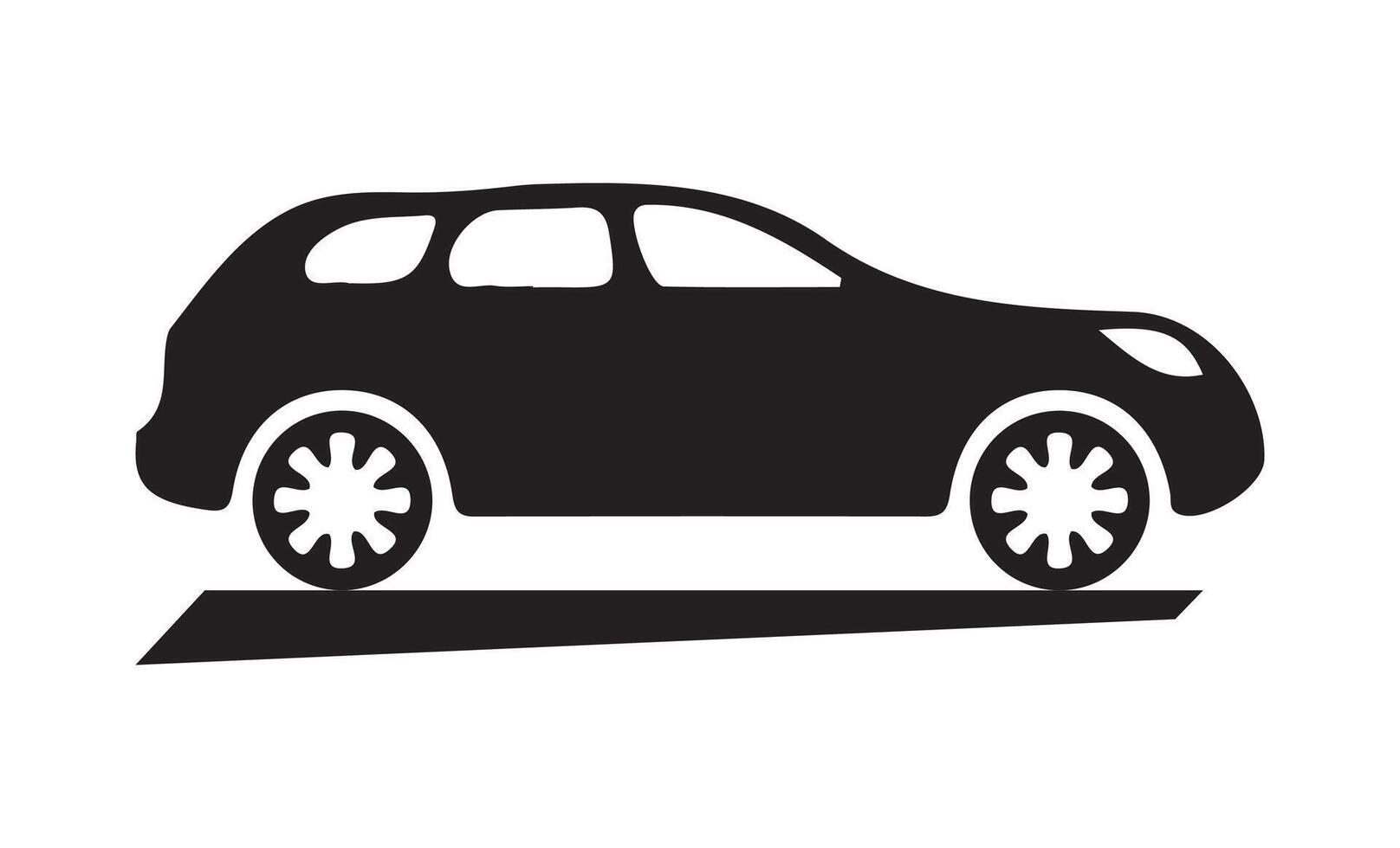 Cars are running on the road vector