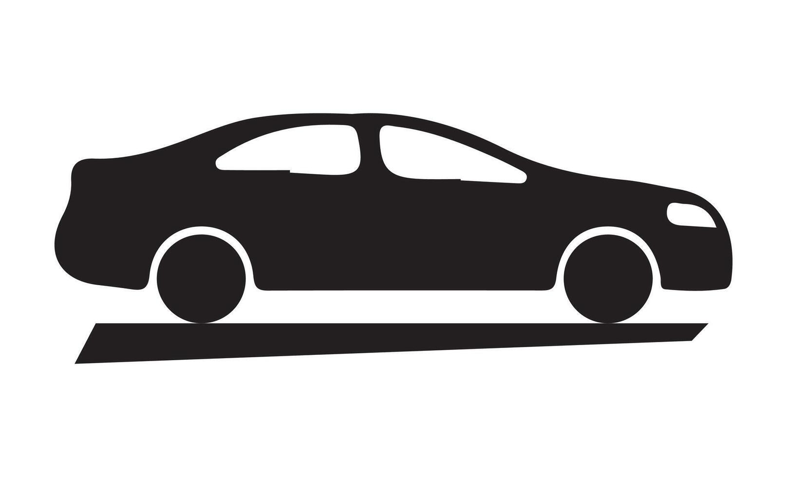 Car icon. Cars are running on the road vector