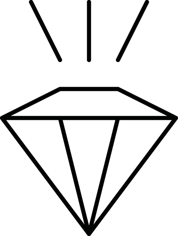 Minimalistic Icon of a Diamond Symbolizing Value and Brilliance vector
