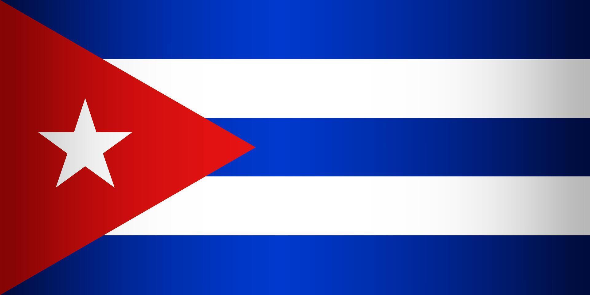 National Flag of the Republic of Cuba vector