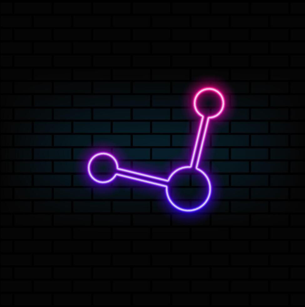 neon style. Share Line Icon Illustration Isolated vector