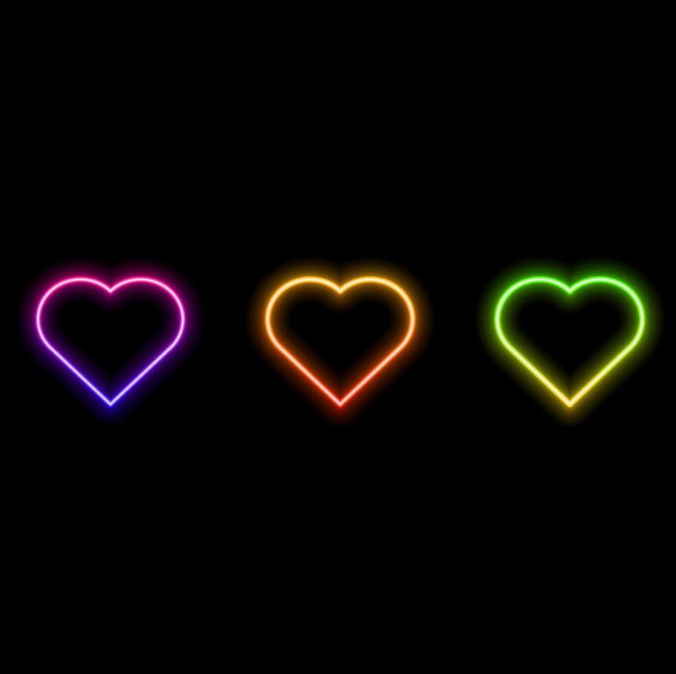 Modern futuristic empty stage. Reflective dark room with bright neon heart shape and cloud. vector