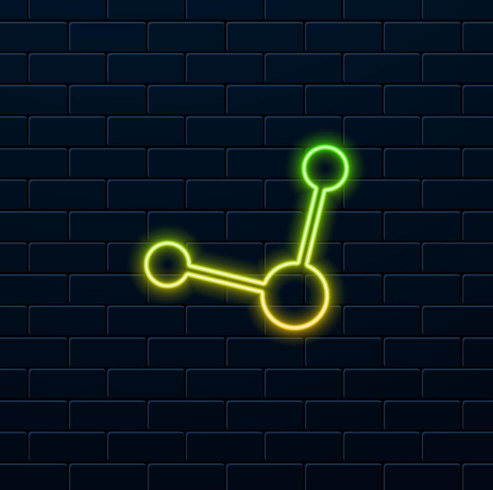 Illustration of sharing icon. neon style. vector