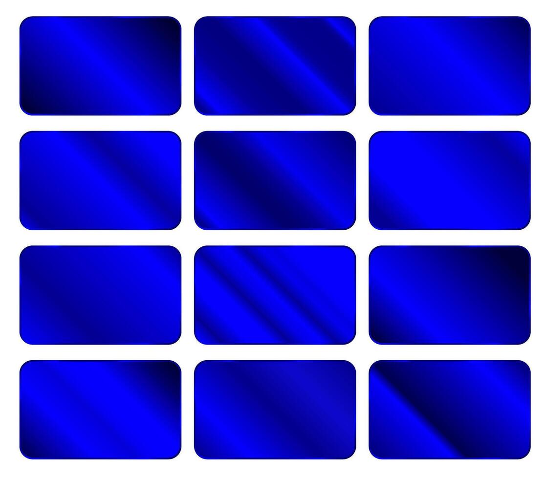 Set of Blue gradient metallic shiny design banner decoration,blue gradient. blue gradient vector