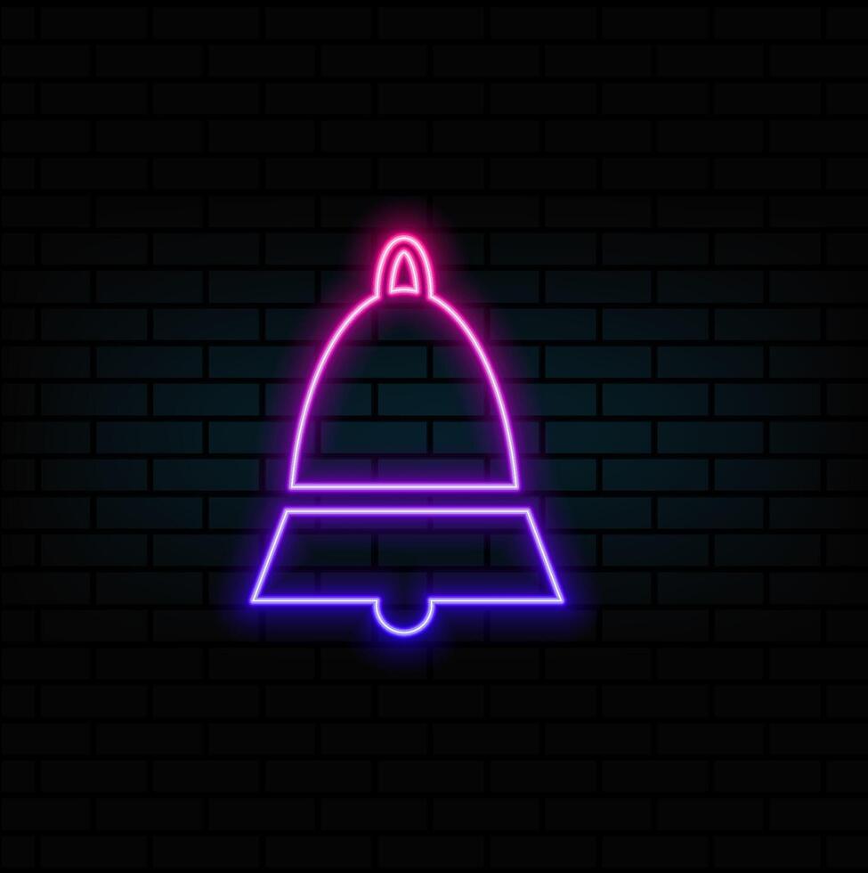 Alarm Icon Symbol Design Illustration. neon style. vector