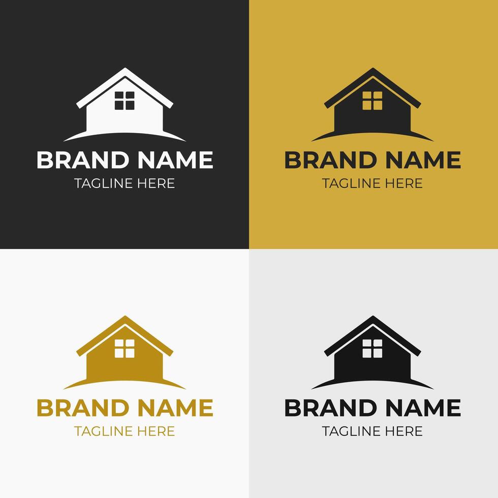 Group of Some Creative Real Estate Logo Design Templates. vector