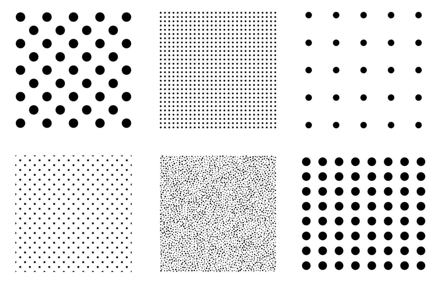 Dots texture pattern seamless sets. vector