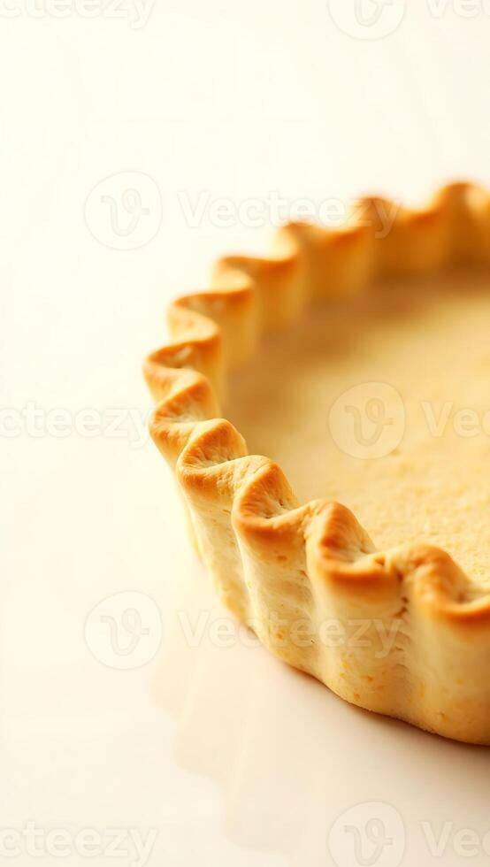 Deliciously crafted pie crust showcasing golden-brown edges under professional lighting photo