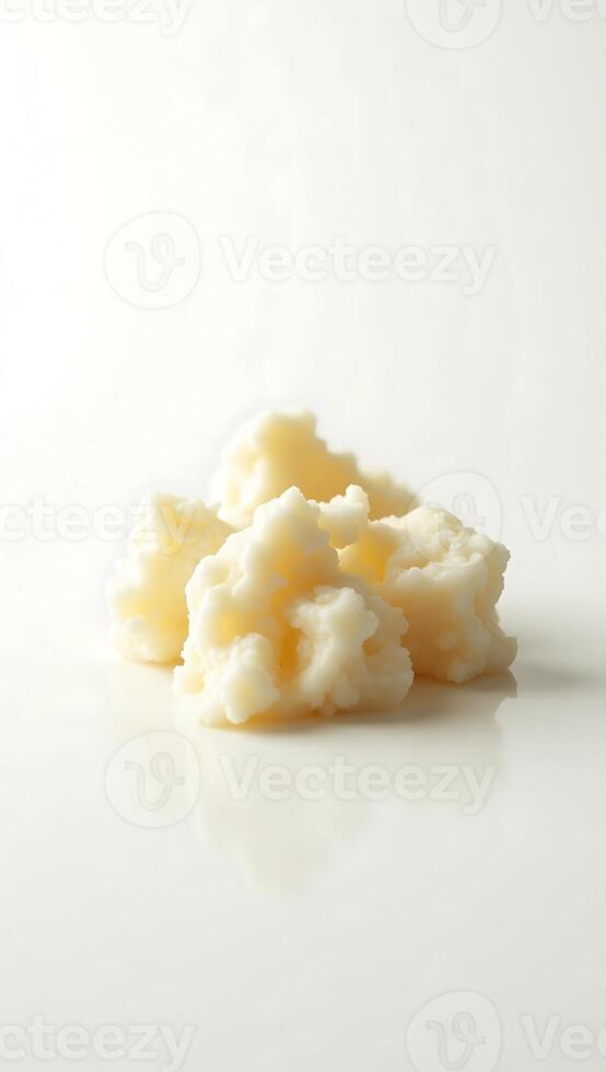 Delicate, creamy texture of freshly whipped butter on a clean surface photo