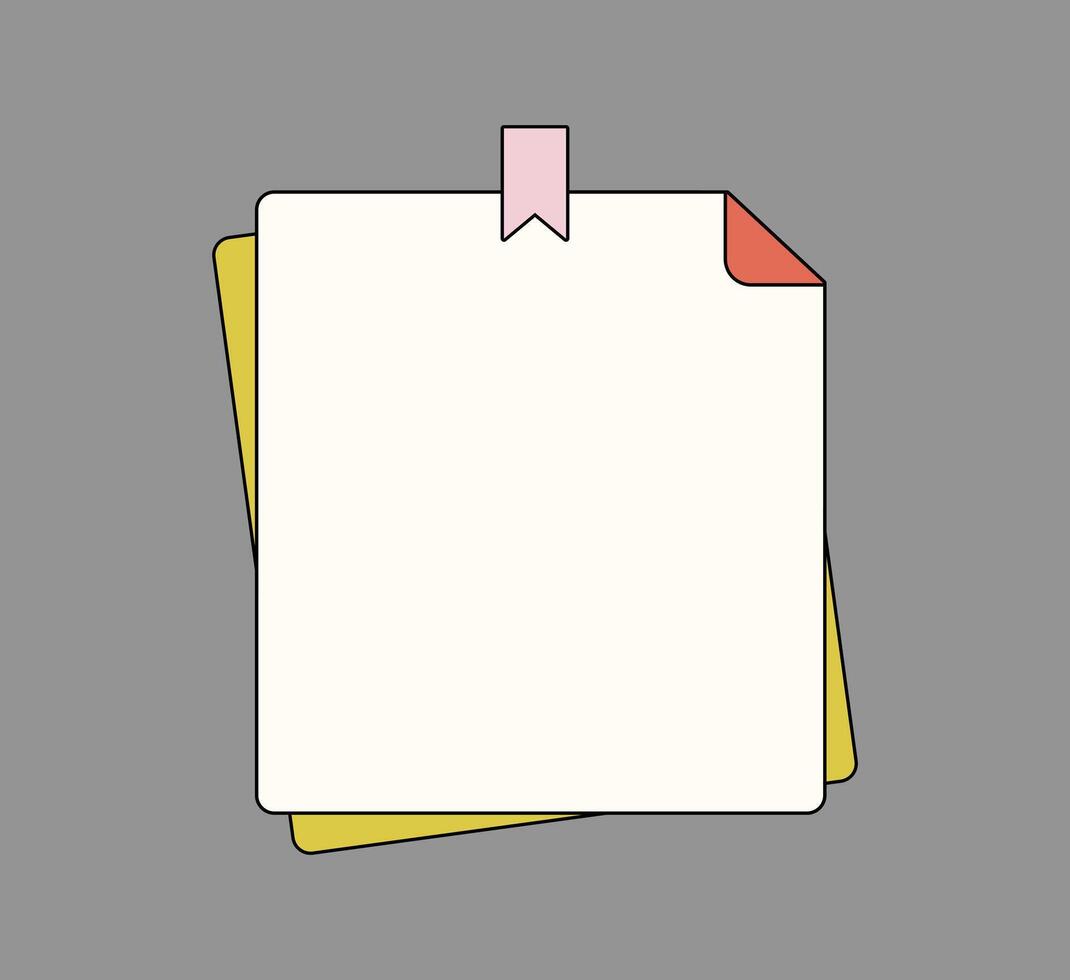 Colorful Notes with Paper Clips vector