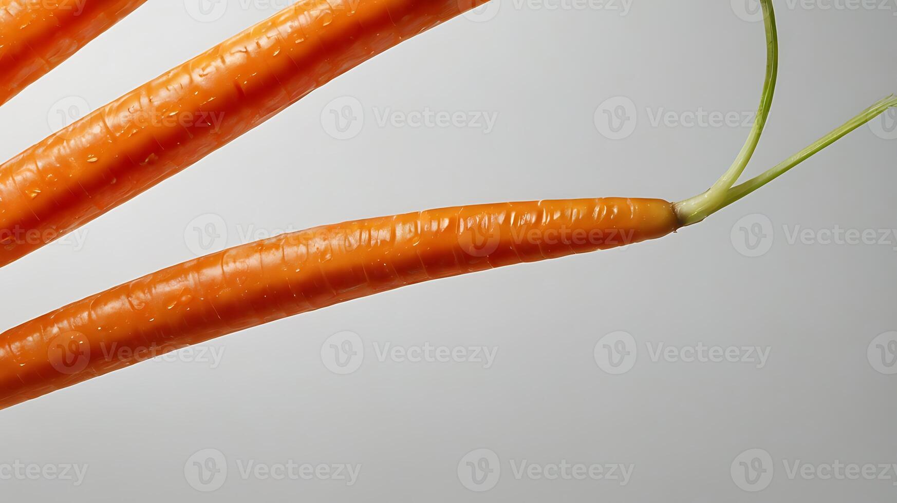 Closeup view of a fresh carrot segment showcasing its intricate texture and color photo