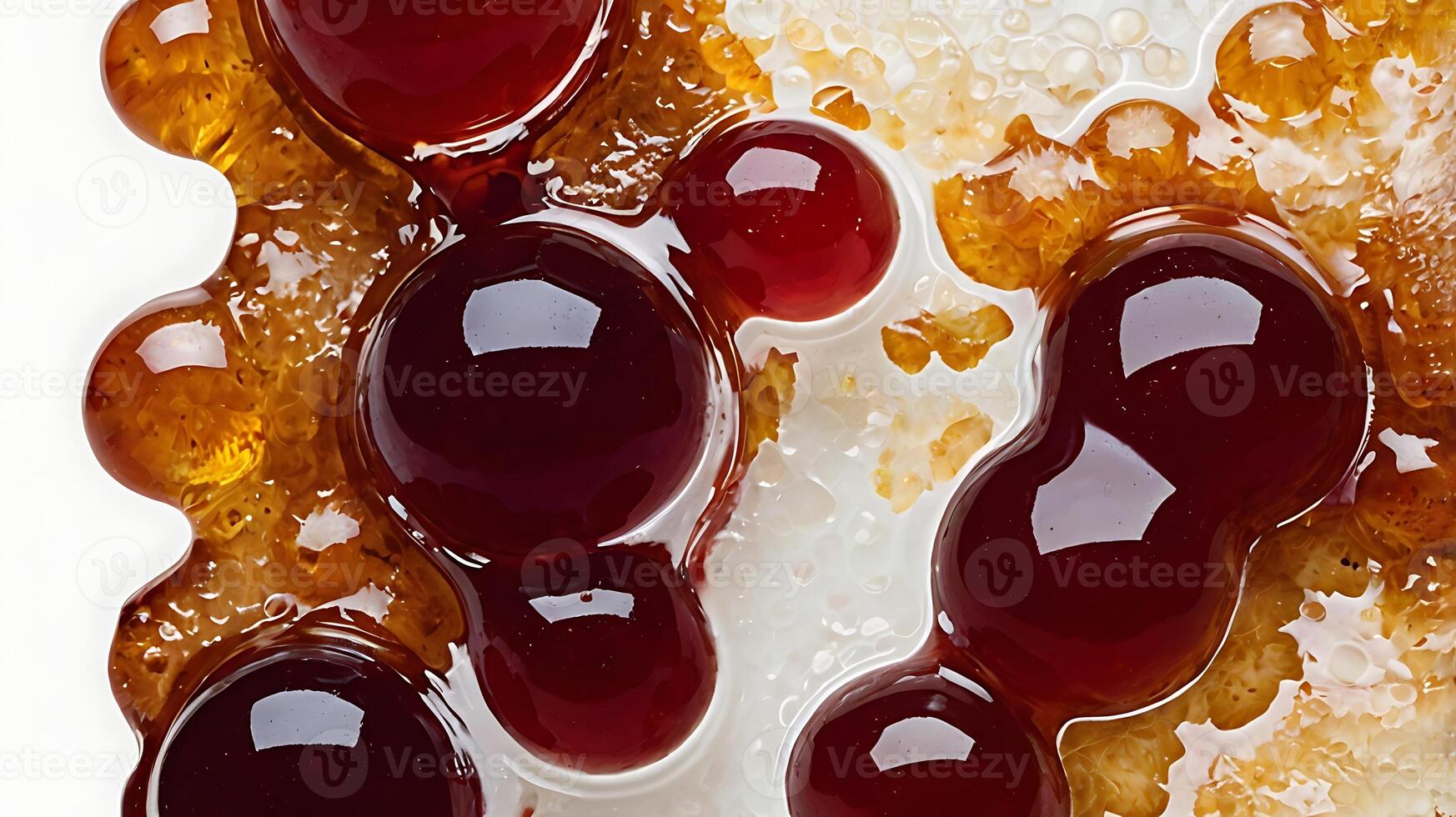 Closeup of grape jelly spread showcasing texture and color variations on a surface photo