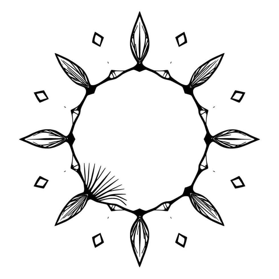 Abstract Circular Frame. Geometric Black and White Line Art . Perfect for minimalist and modern decor graphic projects and elegant invitations. vector