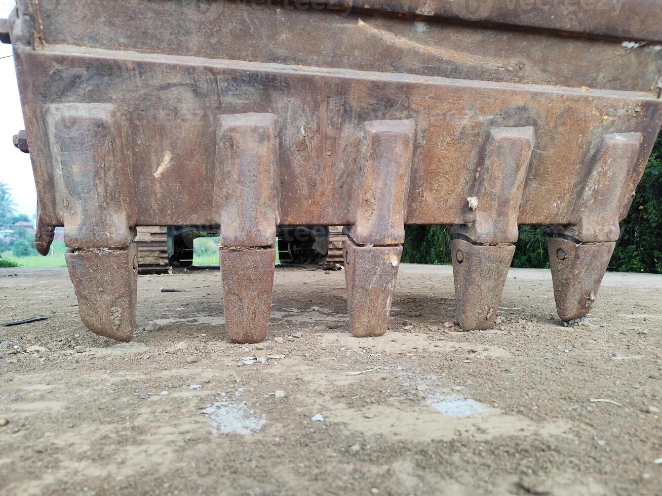Excavator Mechanical Parts and Engine System in Detailed Close-Up photo