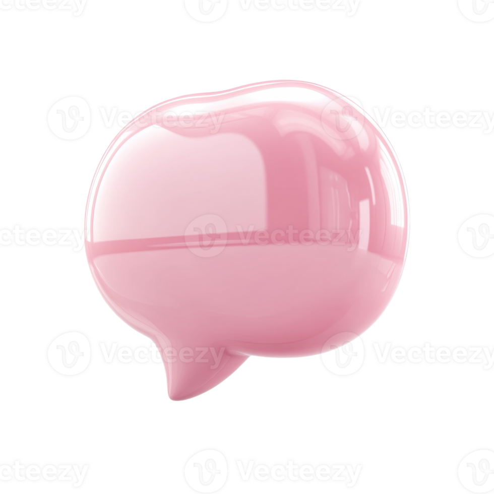 Unique Speech Bubble Illustration for Creative Designs, on the transparent Background. Format png