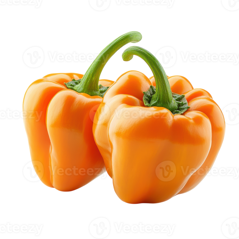 Vibrant Orange Habanero Peppers Ready for Culinary Delights, on the transparent Background. Format png