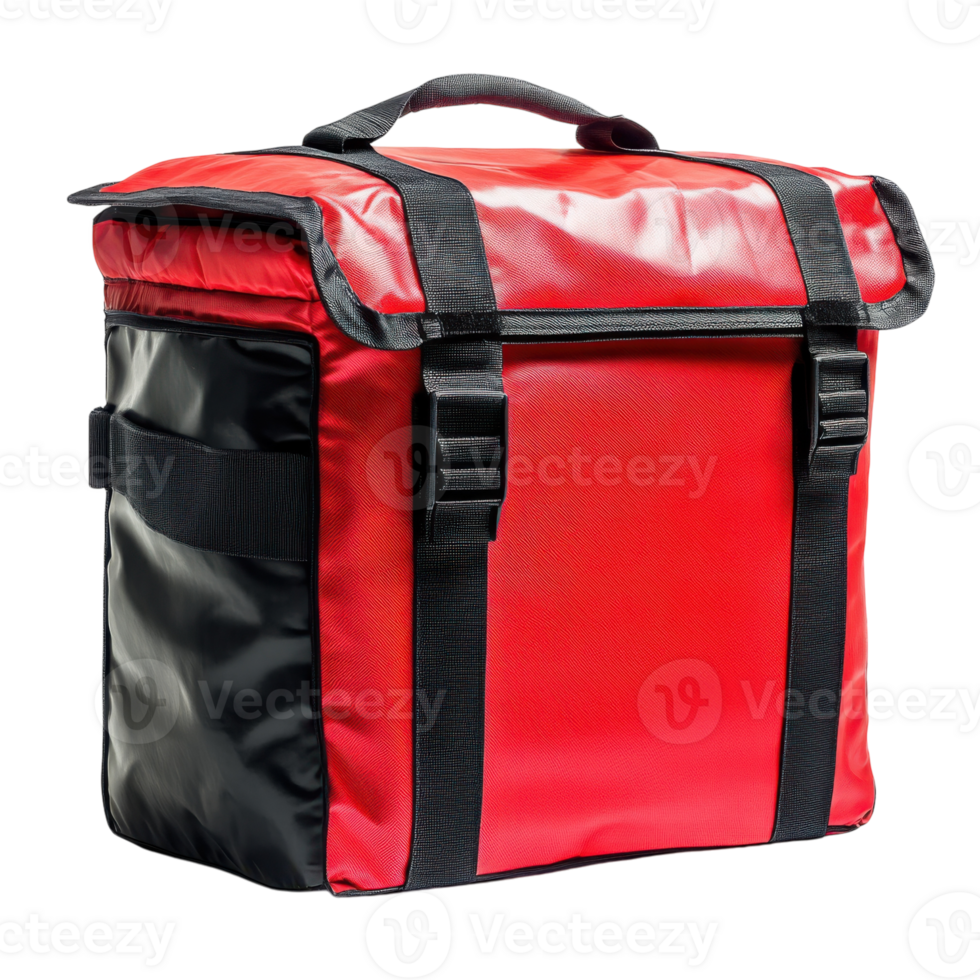 Efficient Thermal Delivery Backpack for Hot Meals Outdoors, on the transparent Background. Format png