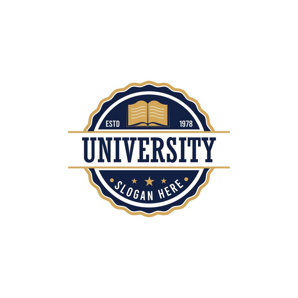 Elite Institution Badge Reflecting Academic Prestige and Legacy Logo Icon vector