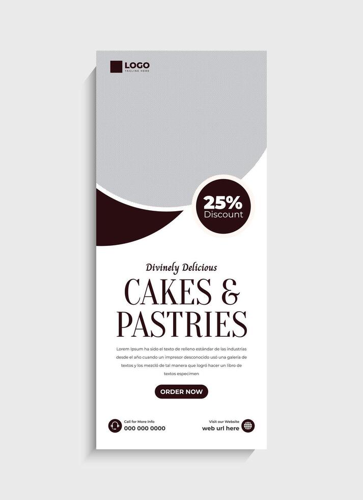 Delicious Case Roll up Standee Template vector