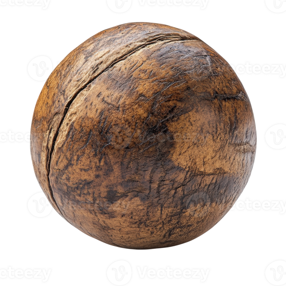 Unique Walnut Showcasing Natural Textures and Patterns, on the transparent Background. Format png