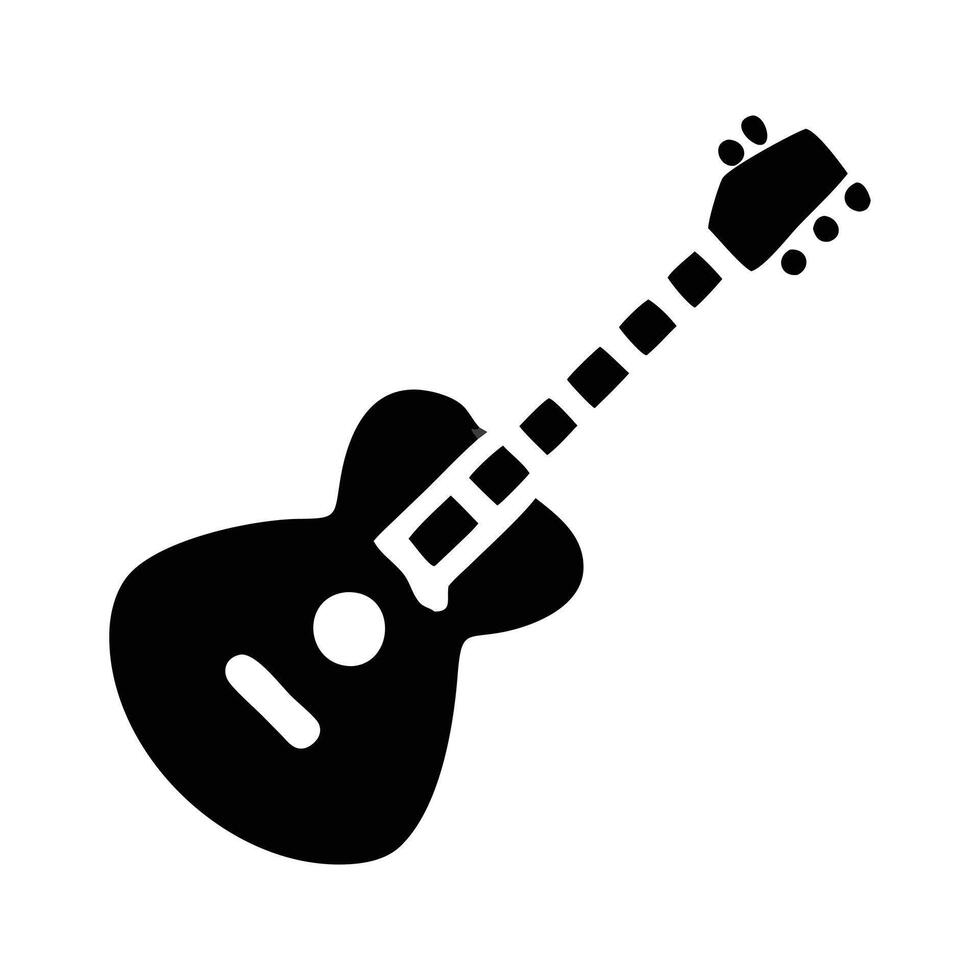 guitar icon isolated on white background vector