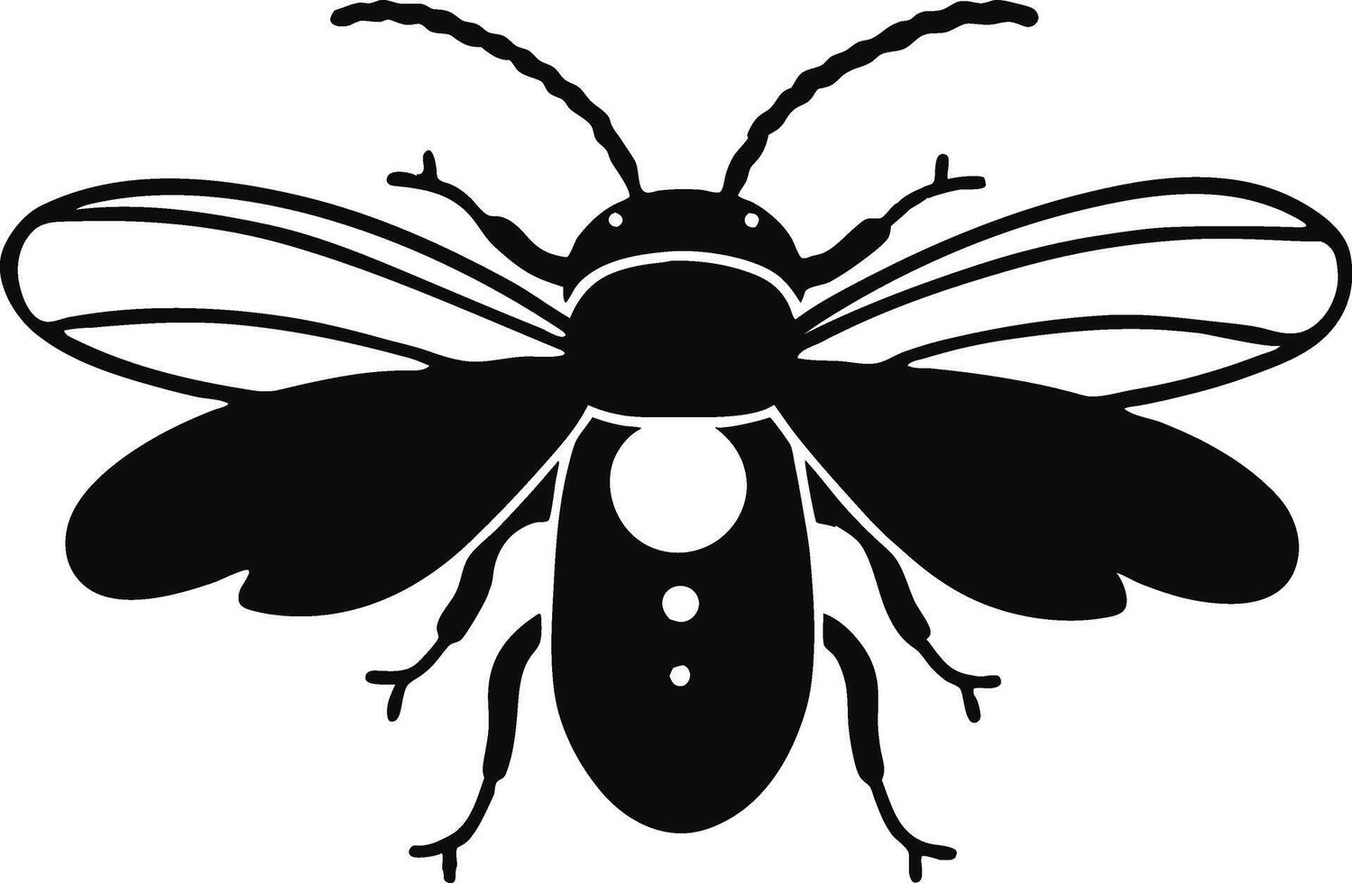cute tiny firefly icon white background. vector