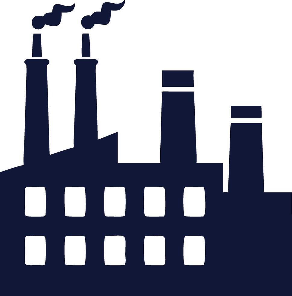 FactorySmoke Stacks Icon with vector