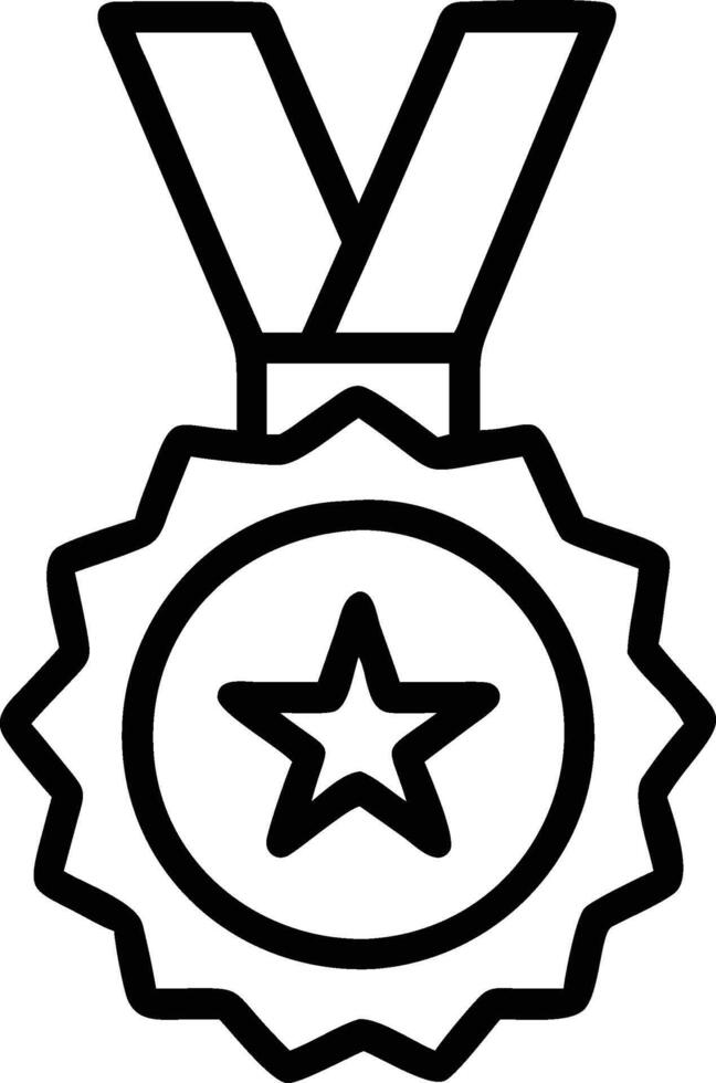 Medal with Ribbon and Star vector