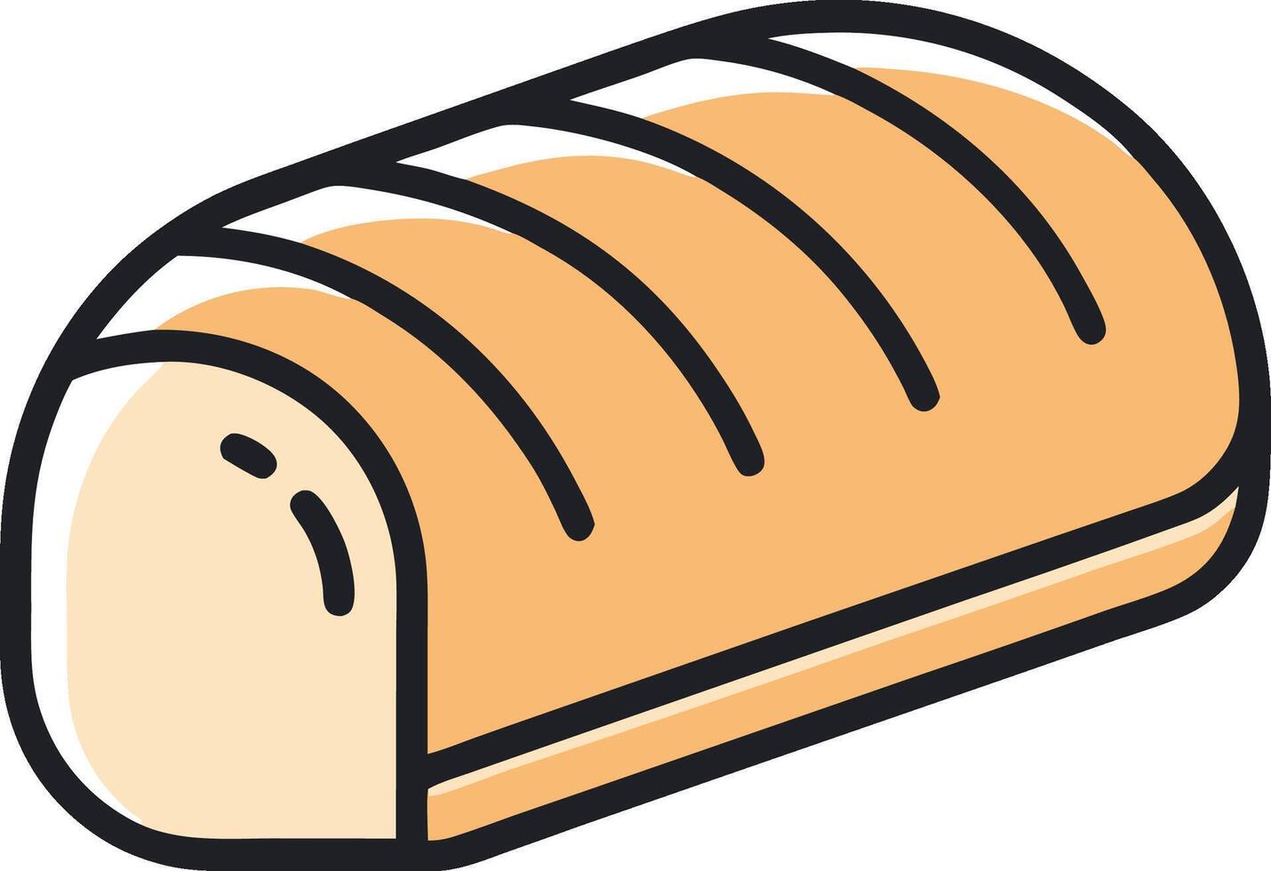 Illustration of a Loaf of Bread Icon vector