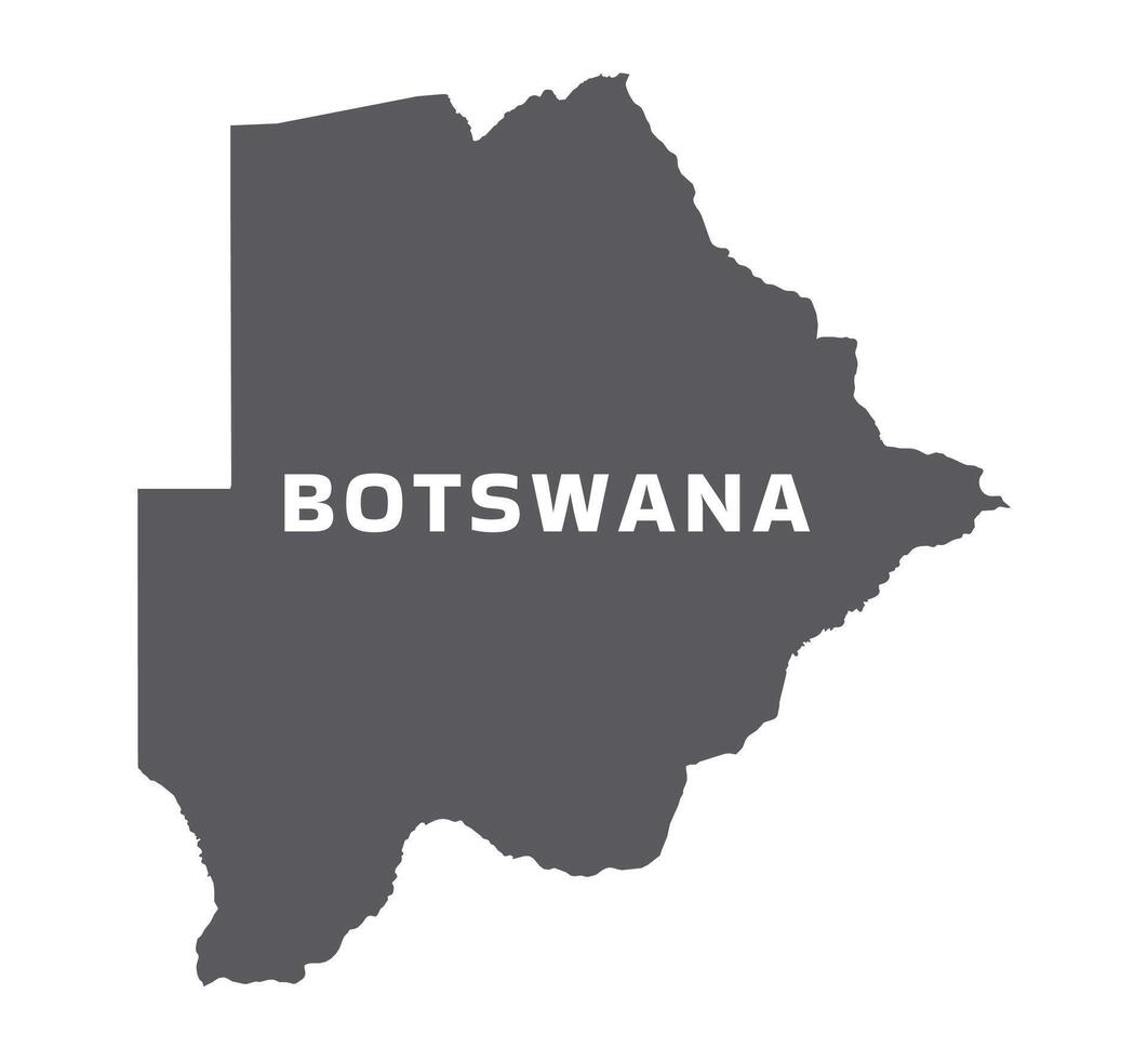 Simple flat Botswana map grey illustration vector